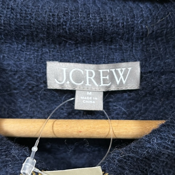 NWT J. Crew Fair Isle half-zip sweater in brushed yarn Size Medium - Picture 6 of 10